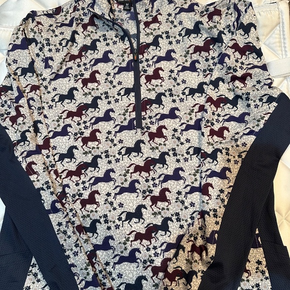 Women's Kerrits multi colored half zip top - Picture 2 of 3